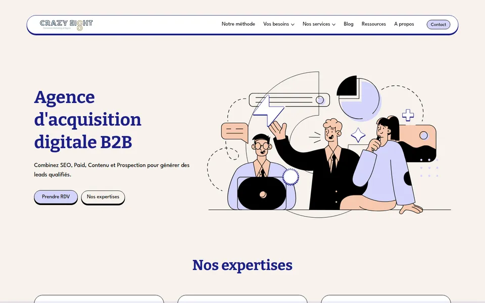 Aperçu du site Crazy Eight